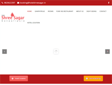 Tablet Screenshot of hotelshreesagar.in
